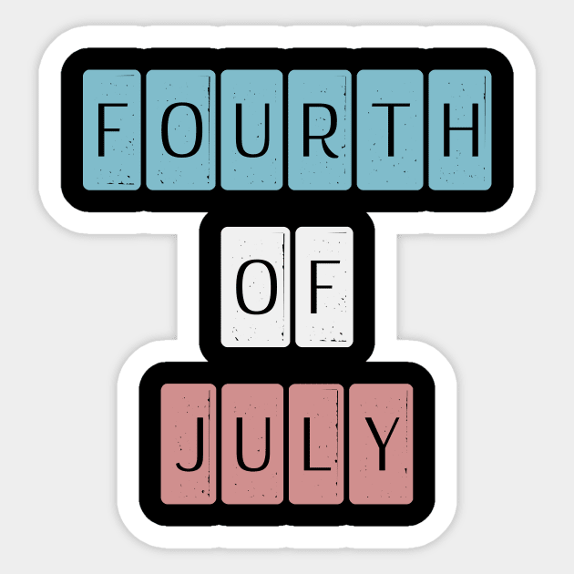 Retro:Fourth of July Sticker by CuratedlyV